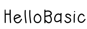 HelloBasic Font Image