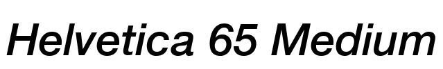 Helvetica 65 Medium