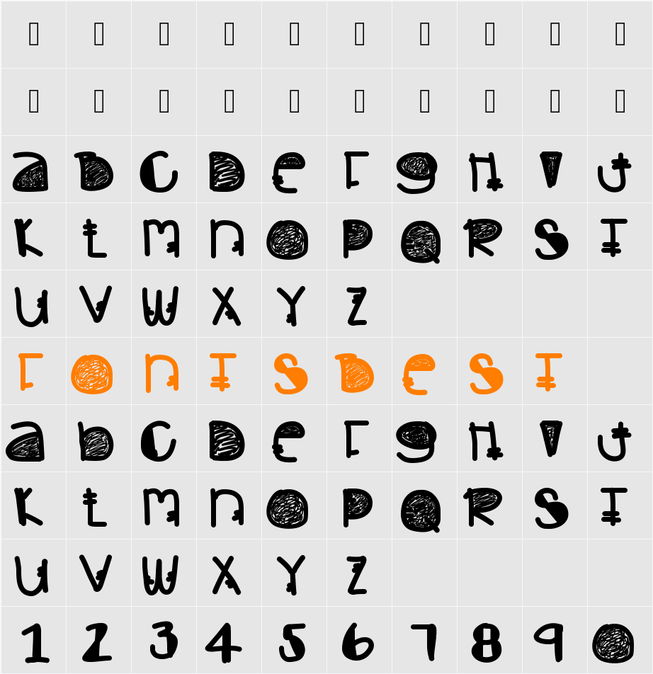 Dynamite Character Map
