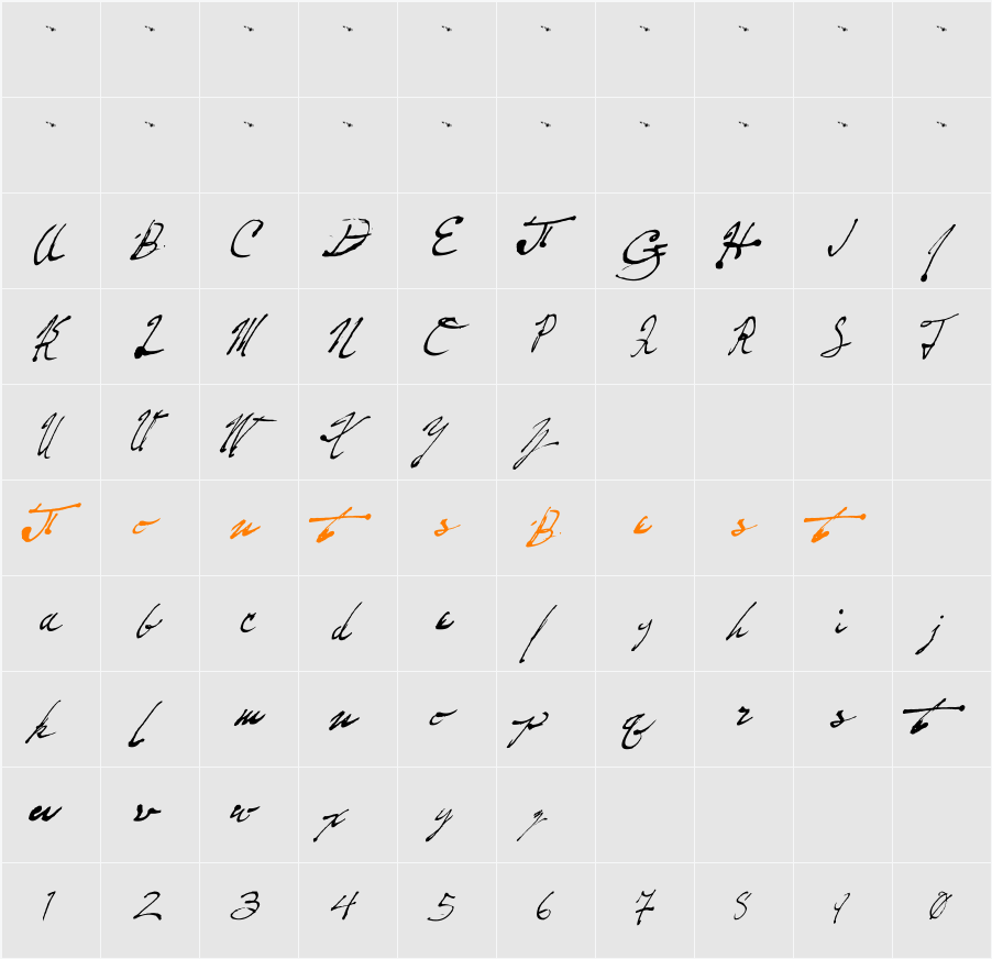 Fountain Pen Frenzy Character Map