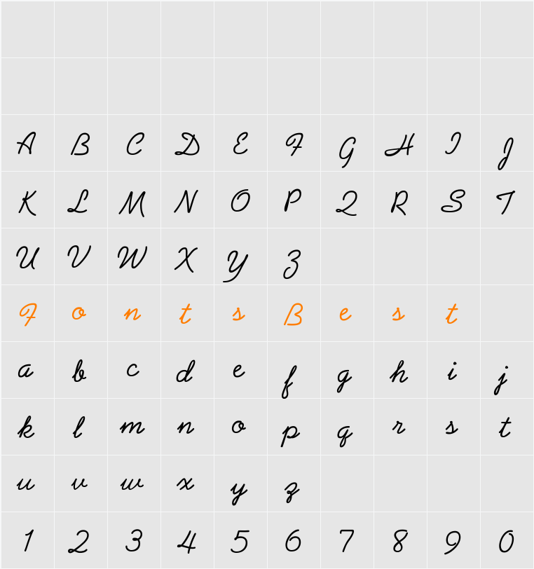 PreludeFLF Character Map