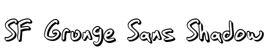SF Grunge Sans Shadow Font Image