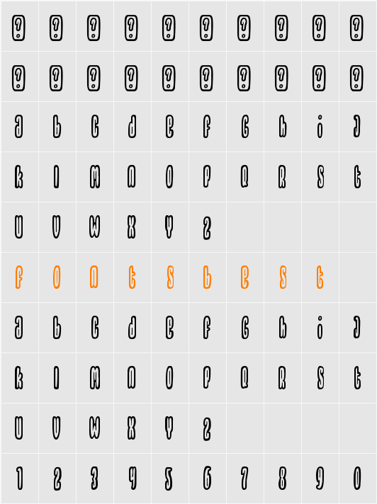 Thrownup Character Map