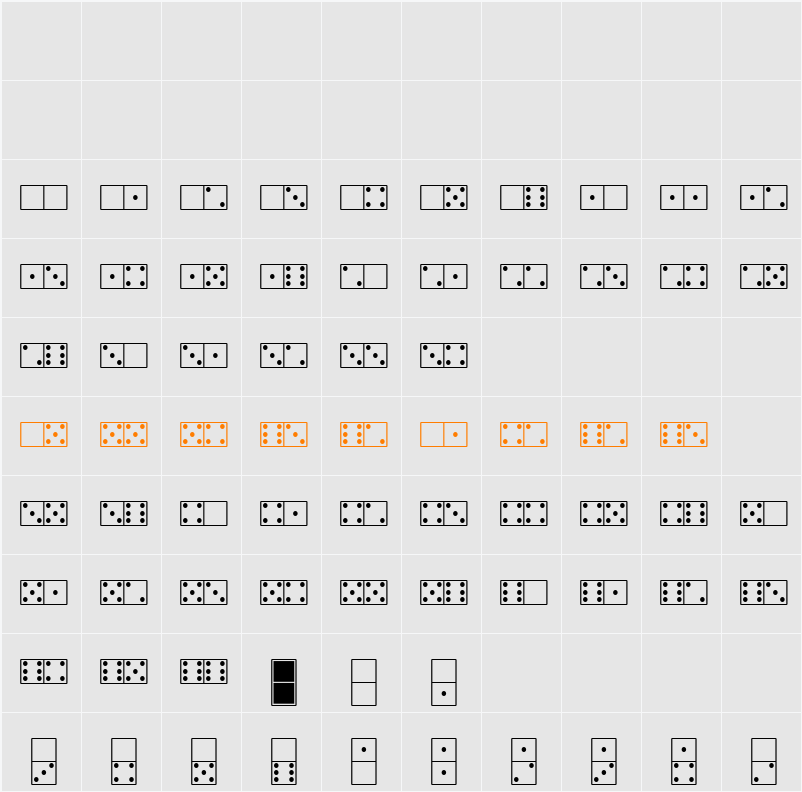WhiteDominoes Character Map