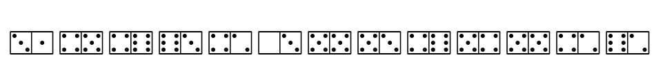 WhiteDominoes Font Image
