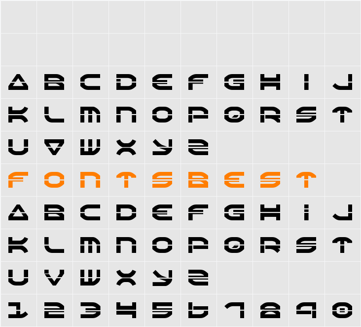 Oberon Laser Character Map