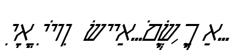 FZ FOREIGN 11 SHALOMSTICK ITAL Font Image
