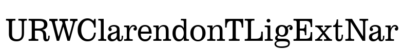 URWClarendonTLigExtNar Font Image