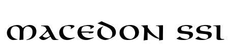 Macedon SSi Font Image