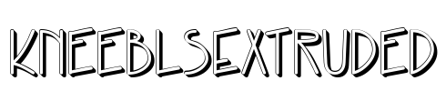 KneeblsExtruded Font Image