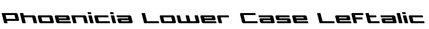 Phoenicia Lower Case Leftalic