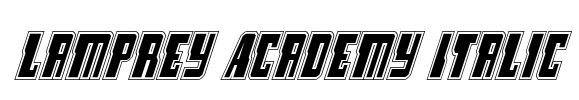 Lamprey Academy Italic Font Image