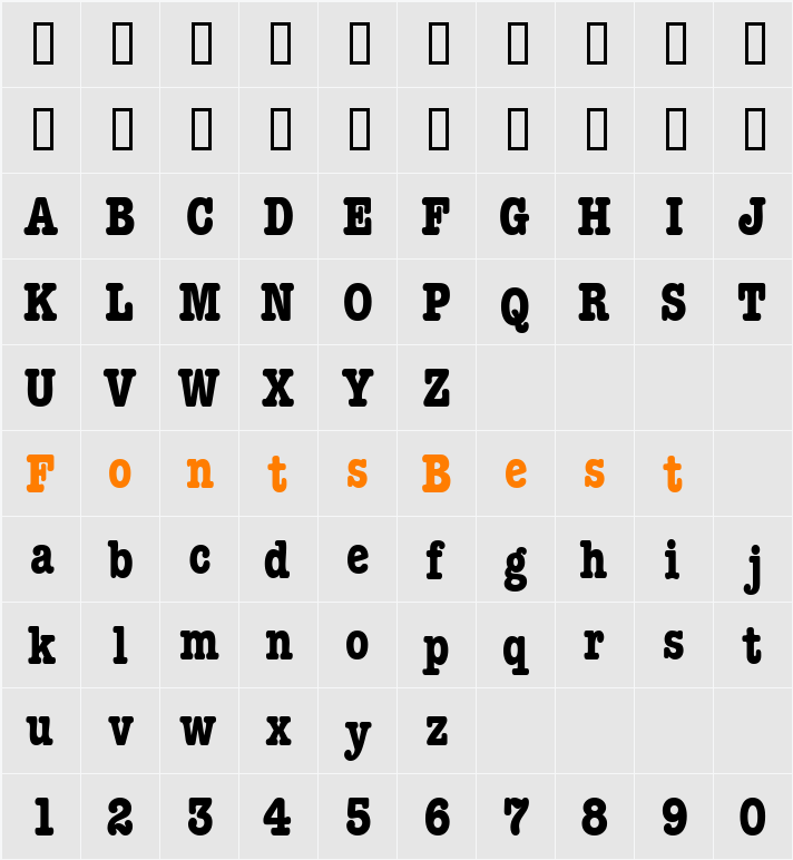 KeyboardCondAltSSi Character Map