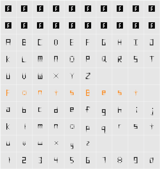 Comic Fade Character Map