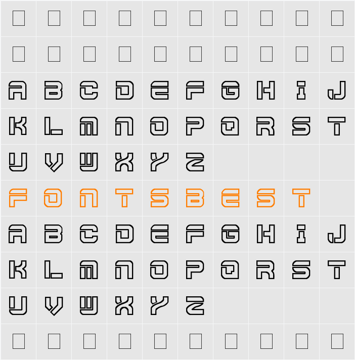 Futura Character Map