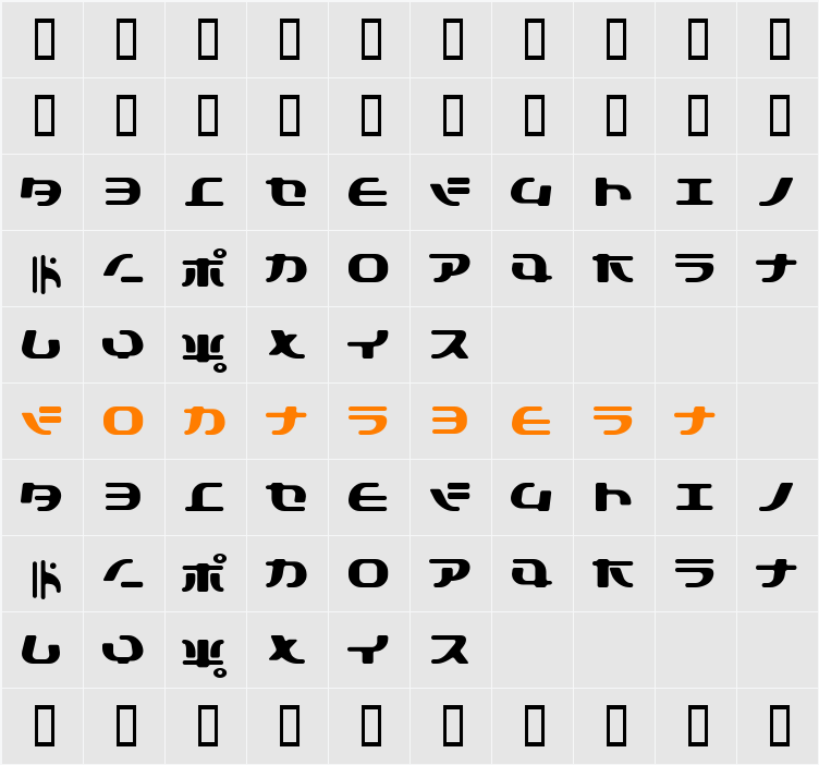 TokyoSoft Character Map