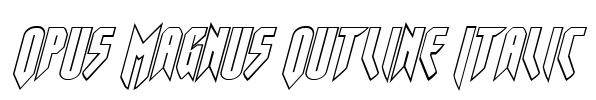 Opus Magnus Outline Italic