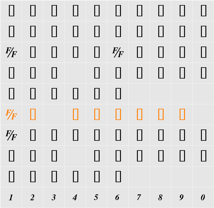 TmsFB Character Map