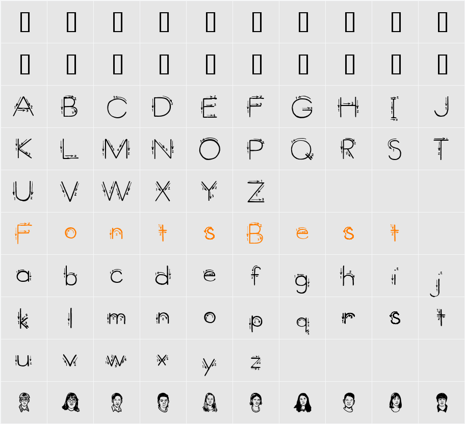Skyland Character Map