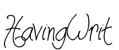 HavingWrit Font Image