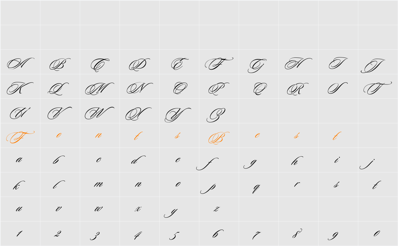 Sloop Character Map