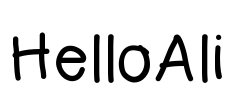 HelloAli Font Image