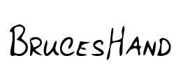 BrucesHand Font Image