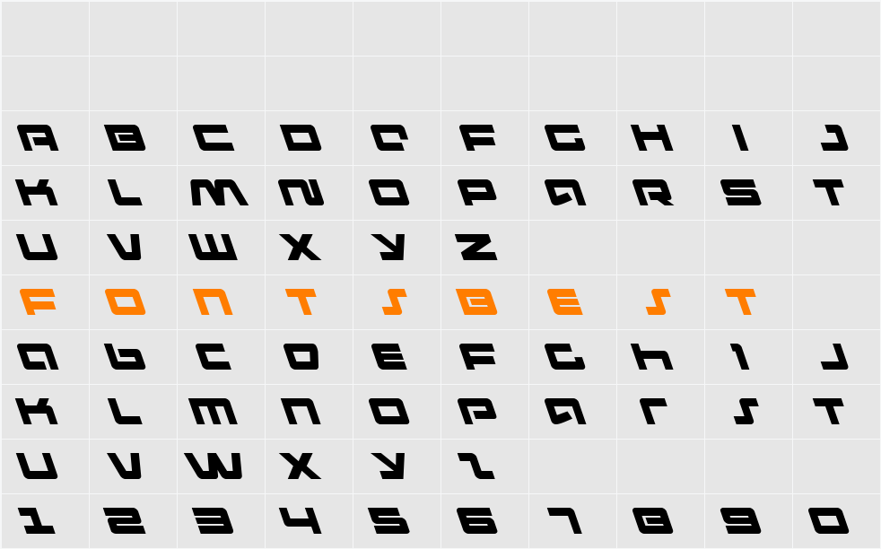 Pulse Rifle Leftalic Character Map