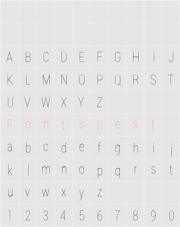 Lugina FP Character Map