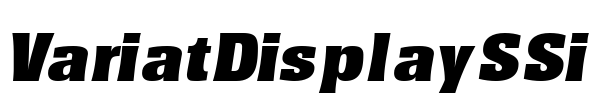 VariatDisplaySSi Font Image