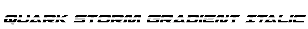 Quark Storm Gradient Italic Font Image