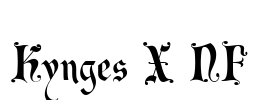 Kynges X NF Font Image
