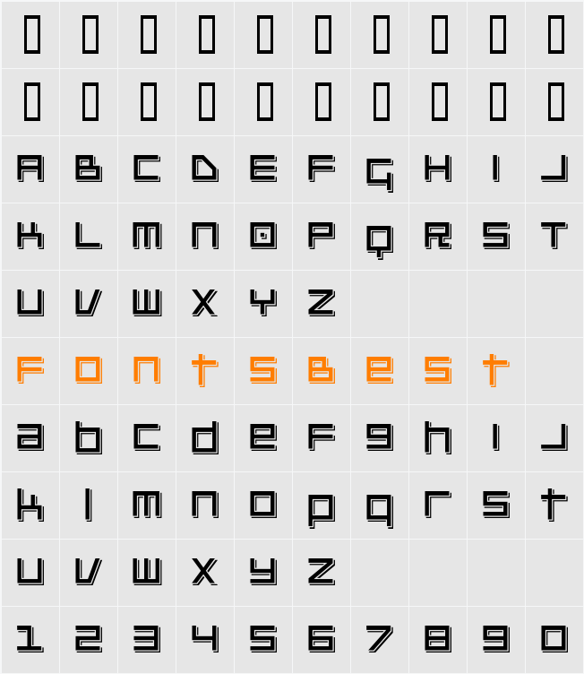 Platinum Beat BTN Raised Character Map