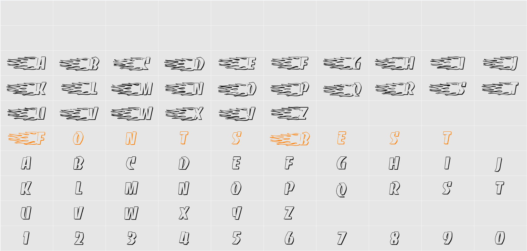 Bnko! Character Map