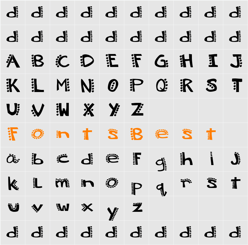 Krisdotty Character Map