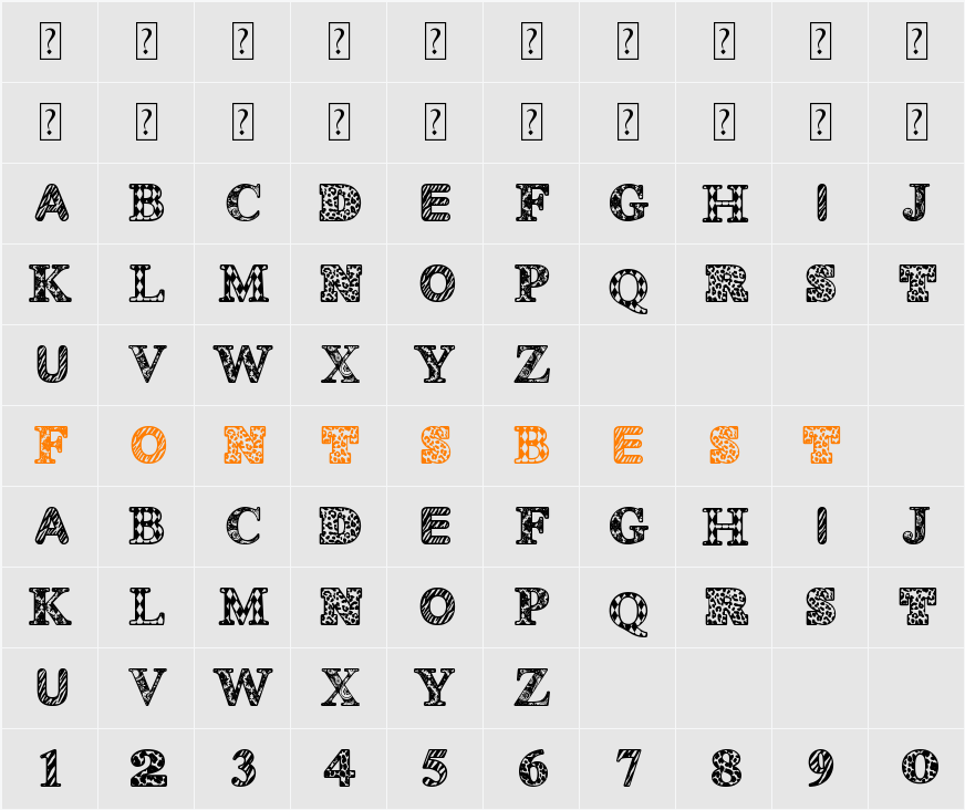 MONOVIRUS Character Map