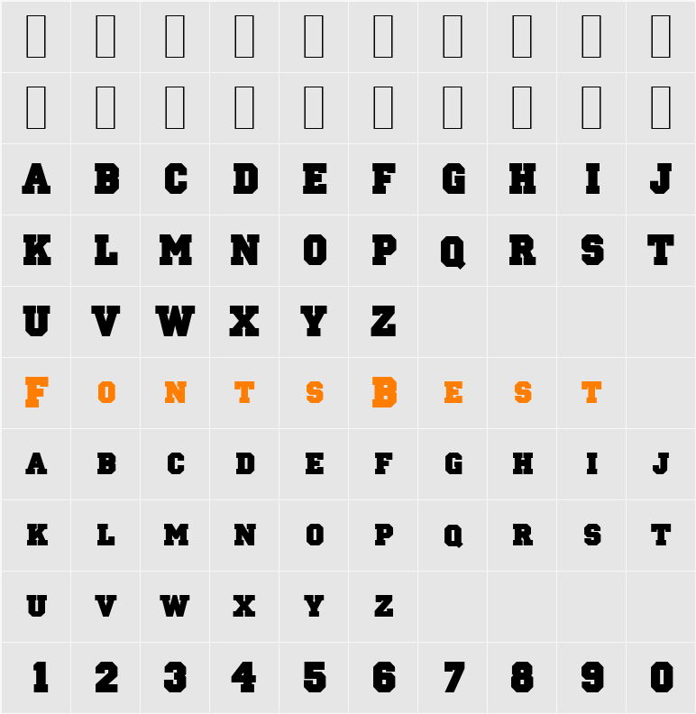 PrincipalSolid Character Map