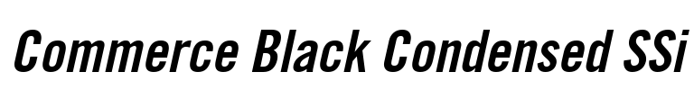 Commerce Black Condensed SSi Font Image