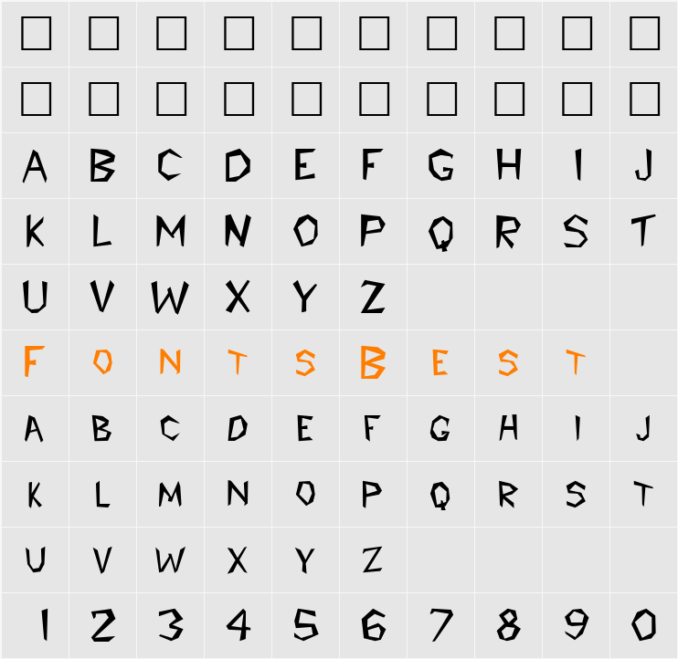 QTPiltdown Character Map