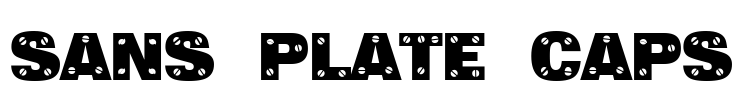 Sans Plate Caps Font Image