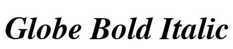 Globe Bold Italic
