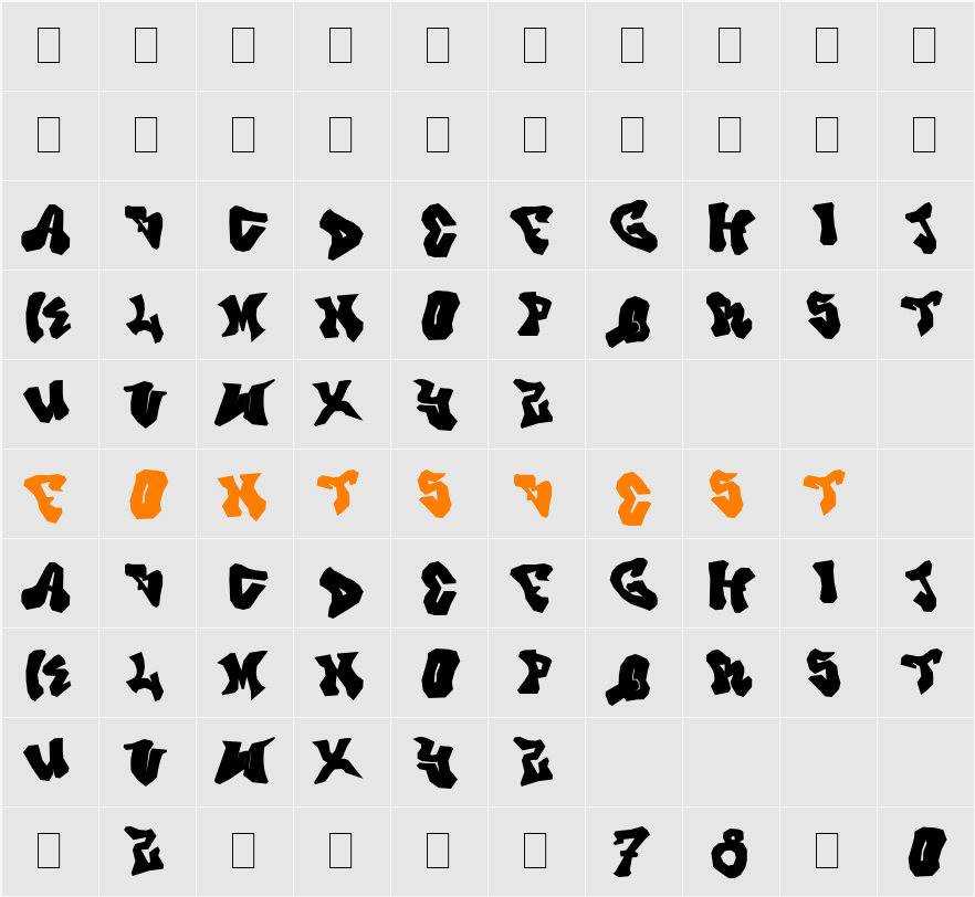 Prince Dub Character Map