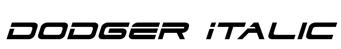 Dodger Italic Font Image