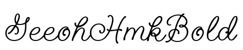 GeeohHmkBold Font Image