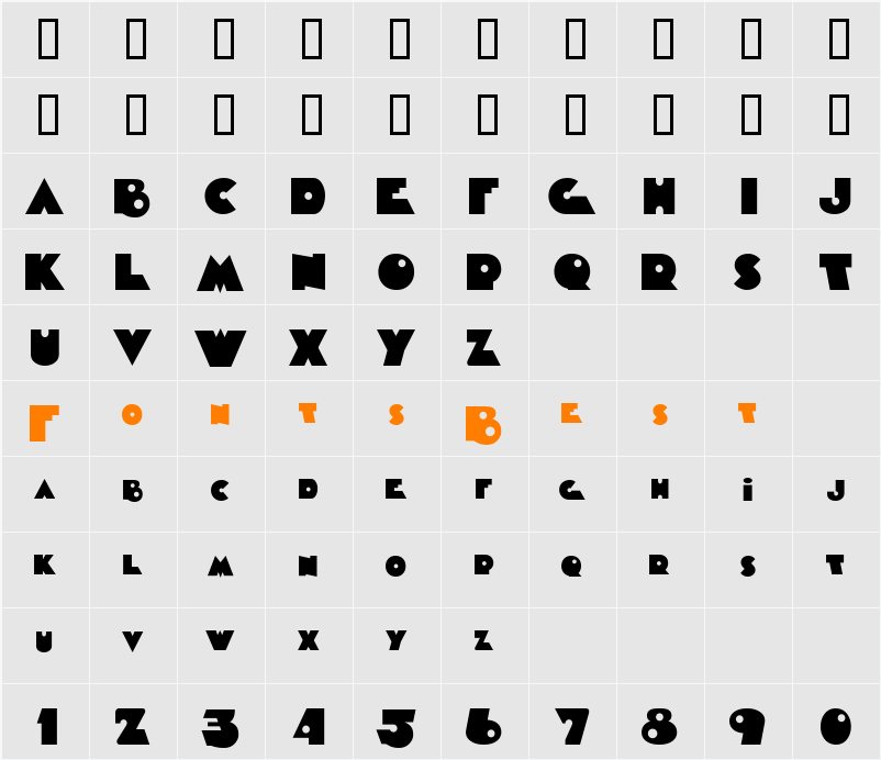 Timepiece Character Map