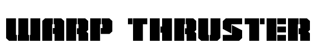 Warp Thruster Font Image