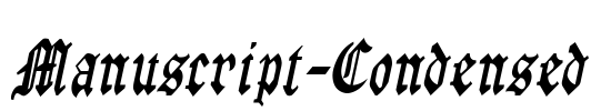 Manuscript-Condensed Font Image