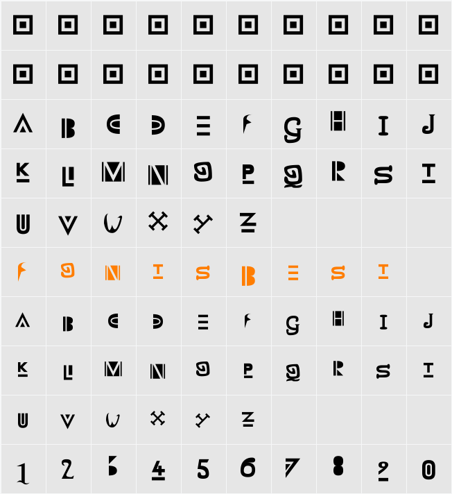 Zany Whatever It Means Character Map
