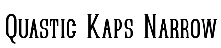 Quastic Kaps Narrow Font Image