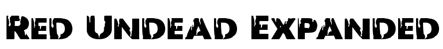 Red Undead Expanded Font Image